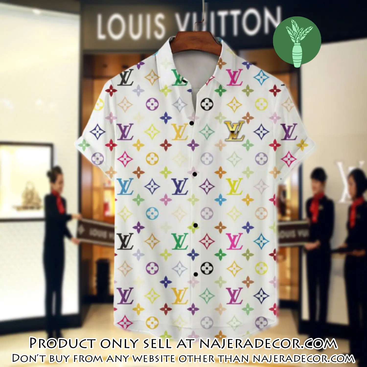 Lv louis vuitton luxury hawaiian shirt & short set lhs1202 njr2251440
